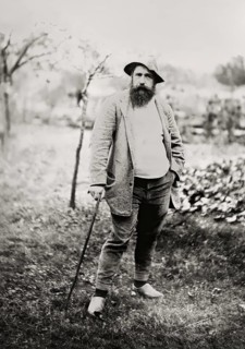 Portrait of Claude Monet, garden at Giverny, 1840 – 1926, French painter and founder of