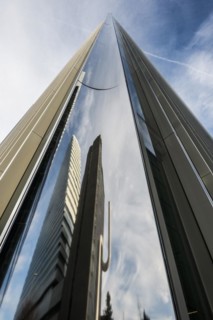 Modern architecture, high-rise buildings, Roche Towers, architects Herzog and de Meuron, Basel,