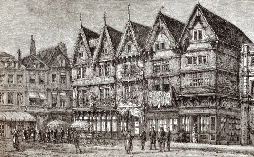 Stadtbild von Valenciennes, Nord-Pas-de-Calais, Frankreich, 19.