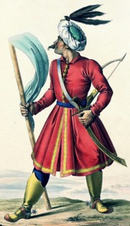 Kadicha, legendary Hungarian military leader, Historical, digitally restored reproduction from a