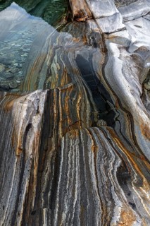 Rocks, rock structures, Verzasca River, near Lavertezzo, Verzasca Valley, Valle Verzasca, Canton