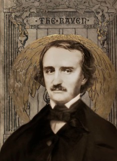 Portrait of Edgar Allan Poe, The Raven, Cover art by Gustave Doré, 1884, digitally edited