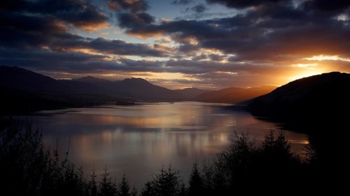 Europe, Scotland, Great Britain, England, landscape, Loch Carron, lake, Stromeferry