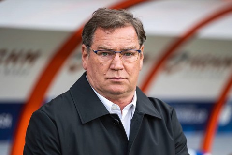 LUBIN, POLAND - APRIL 11, 2025: Football match between KGHM Zaglebie Lubin vs Gornik Zabrze. Jan