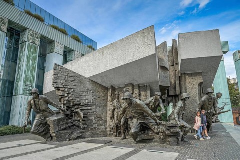 Monument to the Warsaw Uprising, Pomnik Powstania Warszawskiego, plac Krasinskich, Warsaw, Mazovian