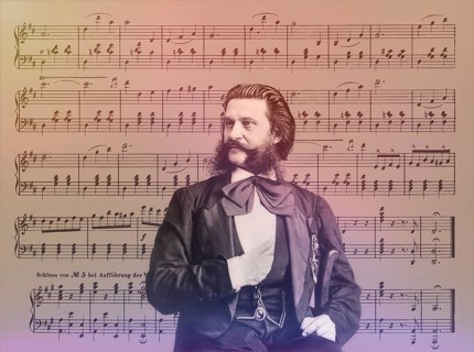 Johann Baptist Strauss II, 1825 – 1899, Austrian composer and violinist, 1879, digitally edited,