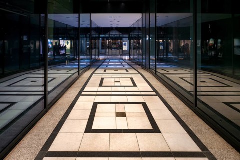 Calwer Passage, shopping arcade, shopping centre, covered, empty, evening, Stuttgart,