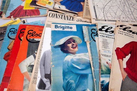 Old fashion magazines, 50s years, Germany