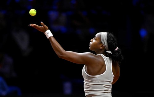 Coco Gauff USA Action Serve Tennis Women's Porsche Cup, Grand Prix, GP, Stuttgart 2025, Porsche