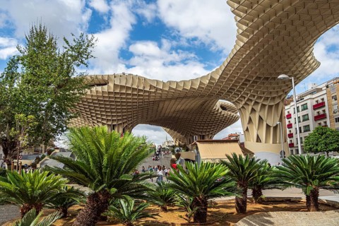 Setas de Seville, mushroom-shaped wooden platform, Seville, Andalusia, Spain