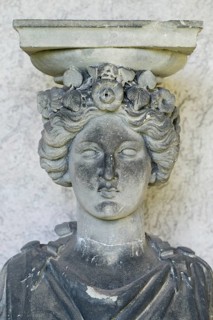 Caryatid in the shape of a herm, sandstone, Municipal Lapidarium, City of Stuttgart,