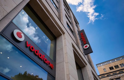 Shop, Vodafone Shop, Logo, Königsstraße, Stuttgart, Baden-Württemberg, Germany