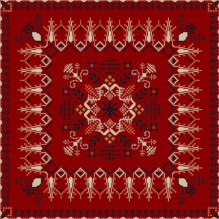 Traditional Latvian embroidery seamless pattern, vector illustration
