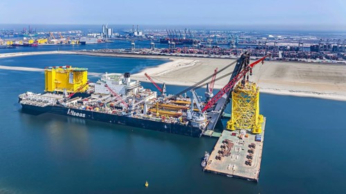 Pioneering Spirit. Workboat of the Swiss offshore service provider Allseas. The world's largest