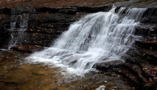 Waterfall, Wieslauf Gorge, Wieslauf, Rudersberg, Swabian Forest, Baden-Württemberg, Germany