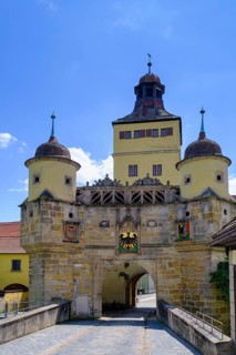 Ellinger Tor, town gate, Weißenburg in Bavaria, Altmühltal, Franconian Lake District, Middle