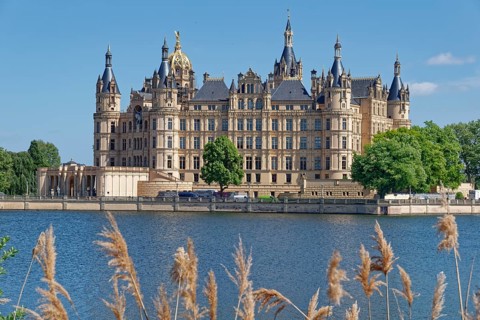 Schwerin Castle, the former main residence of the Dukes and Grand Dukes of Mecklenburg-Schwerin, is
