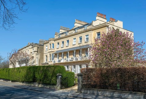 Large Georgian style houses, Clifton Down, Clifton, Bristol, England, UK c 1830
