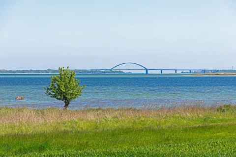View of the Fehmarnsund Bridge fromFlügge, Fehmarn, Schleswig-Holstein, Germany
