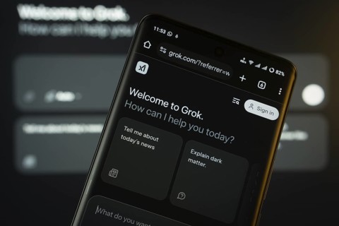 Dhaka, Bangladesh- 16 Feb 2025: Website of Grok Ai is seen on a smartphone