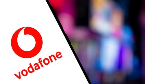 Vodafone logo is displayed on smartphone.