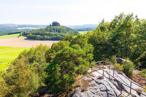On the Kaiserkrone, view to the Zirkelstein, Reinhardtsdorf-Schöna, Saxon Switzerland, Saxony,