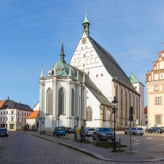 Untermarkt with St Mary's Cathedral, Freiberg, Saxony, Germany