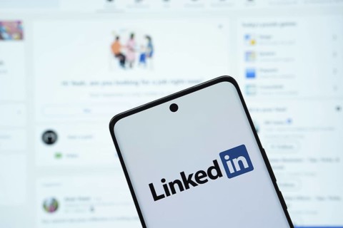 Dhaka, Bangladesh - 17 March 2025: The logo of the linked in is displayed on a smartphone screen,