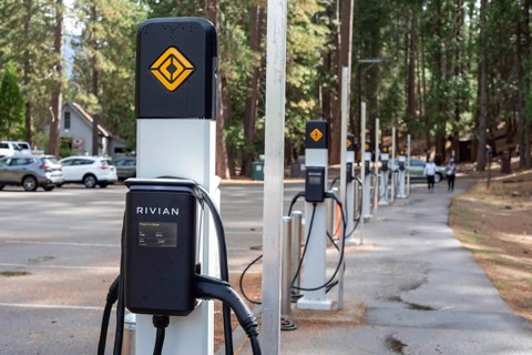 Yosemite National Park, California - Electric vehicle charging stations near the Wawona Hotel