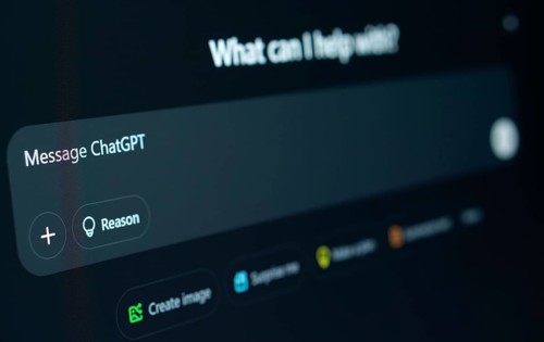 ChatGPT on the laptop screen
