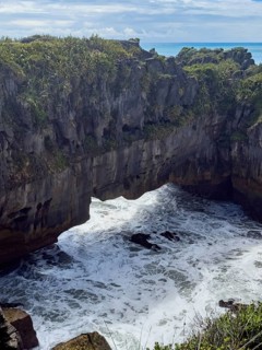 Pancake Rocks in Paparoa National Park, South Island, New Zealand, Oceania