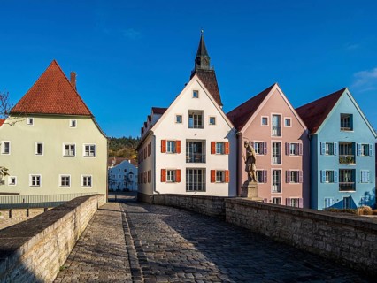Historic center of Berching, Bavaria, Germany