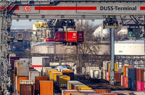 The port of Mannheim is one of the most important inland ports in Europe. The harbor basins stretch