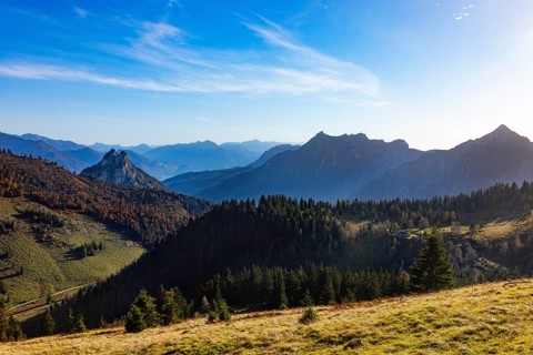 View from Windkogel to Sparber and Rettenkogel, Postalm, Osterhorngruppe, Salzkammergut, Salzburg