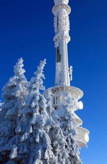 Ochsenkopf transmitter and radio relay node, TV tower, Fichtelgebirge, Bayreuth district, Upper