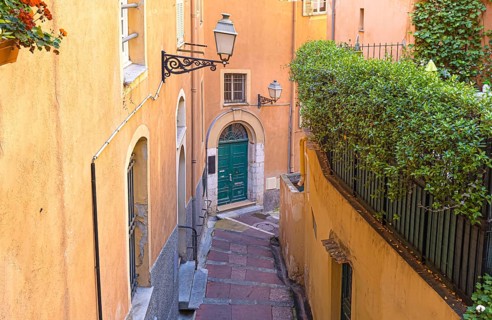 France, French Riviera and Cote D Azur, scenic streets of the old historic Nice city center