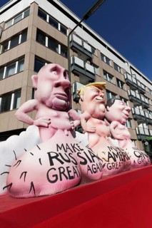 Autocrats Trump, Putin and Xi with big scrotums, Make America, Russia, China Great Again,