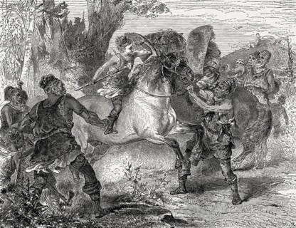 Exercises with weapons, Germanic family, early middle ages