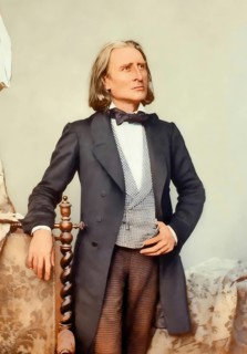 Portrait of Franz Liszt, 1811-1886, Hungarian composer, virtuoso pianist