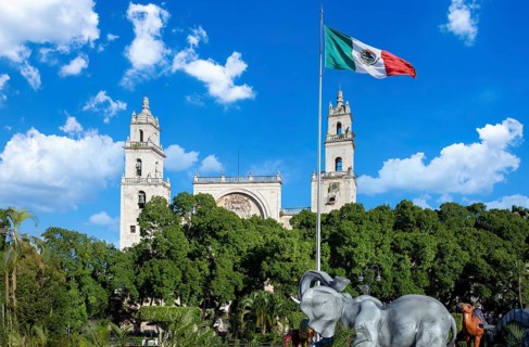 Mexico, Cathedral of Merida, oldest cathedral in Latin America