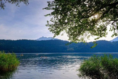 Lago di Levico, Levico Therme, Valsugana, Trentino, Italy