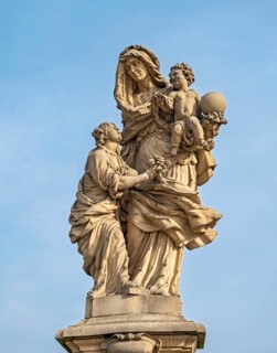 Statue of Saint Anne, Charles Bridge, Prague - Praha, Czech Republic