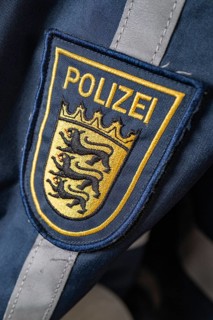Police badge, police Baden-Württemberg, patch, coat of arms, Baden-Württemnberg, Germany