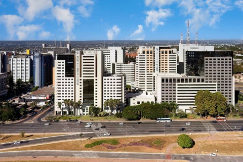 Hotel and business block, UNESCO, World Heritage Site, Brasilia, Federal district, Brazil