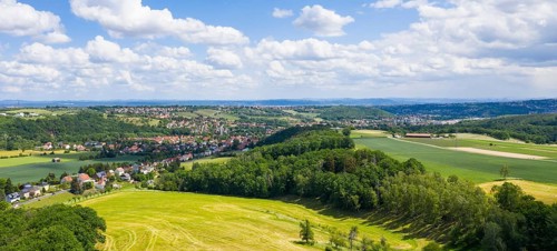 City view of the Wurgwitz district, aerial view, Freital, Saxony, Germany