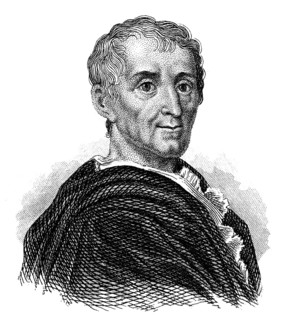 Charles-Louis de Secondat, Baron de La Brède et de Montesquieu, 1689 - 1755, a French writer,