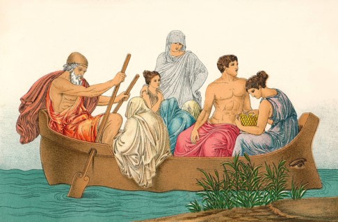Facsimile of a wall painting by the ancient Greek painter Polygnotus, 5th century BC