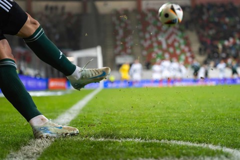 LUBIN, POLAND - DECEMBER 8, 2024: Football match Polish PKO Ekstraklasa between KGHM Zaglebie Lubin