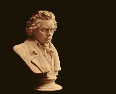 Bust statue of Ludwig van Beethoven, 1770 -1827, German composer