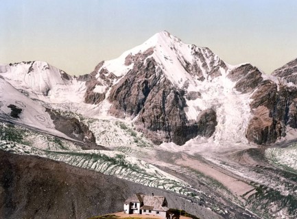 Schaubachhütte, a refuge in the Ortler Alps in South Tyrol, in the Ortler region, with the